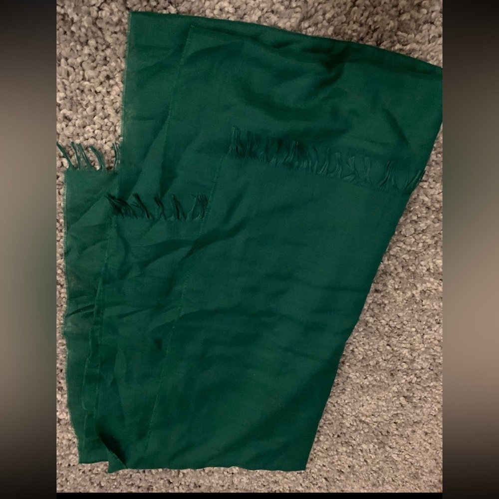 C by Bloomingdales Green Silk Cashmere Scarf